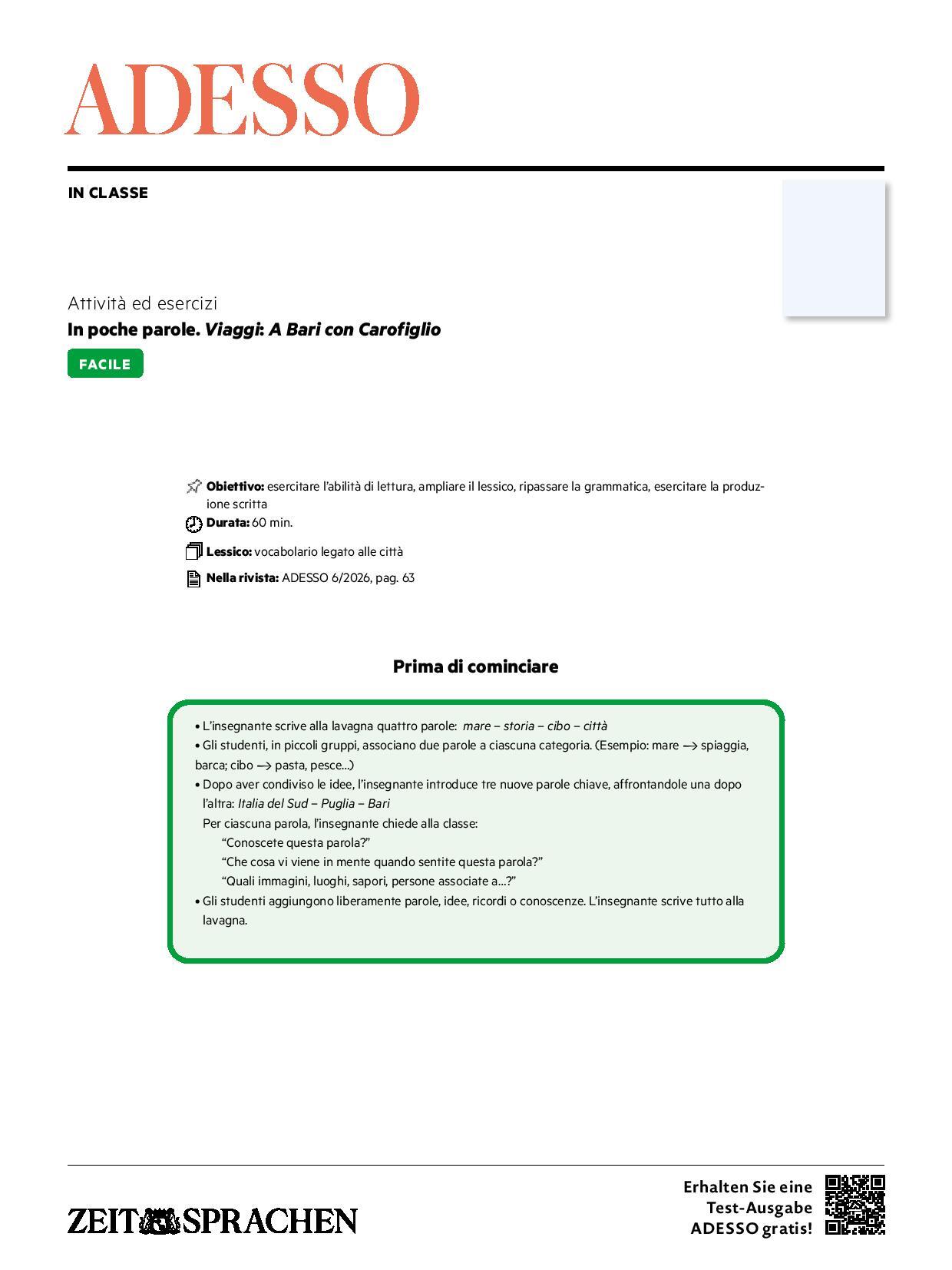 Digitale Lehrbeilage mit Unterrichtstipps