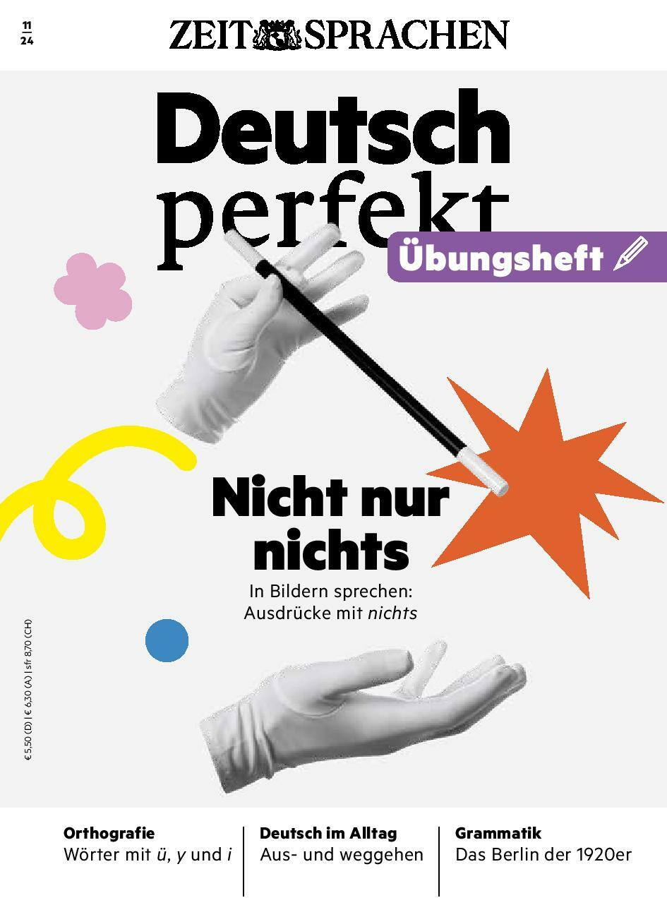 Deutsch perfekt Übungsheft 11/2024