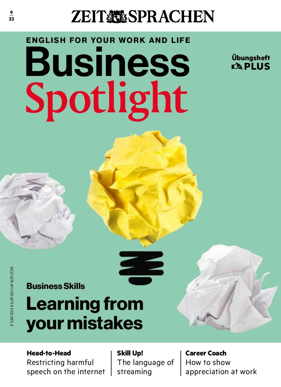 Business Spotlight &Uuml;bungsheft Digital 09/2023