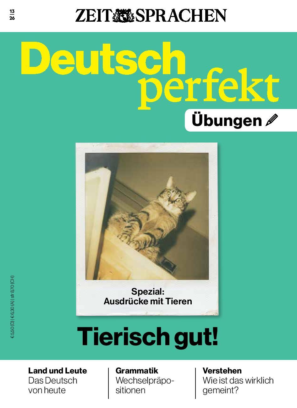 Deutsch perfekt &Uuml;bungsheft digital 13/2026