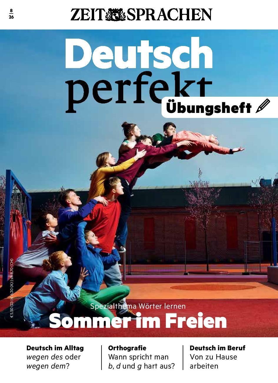 Deutsch perfekt &Uuml;bungsheft digital 08/2026