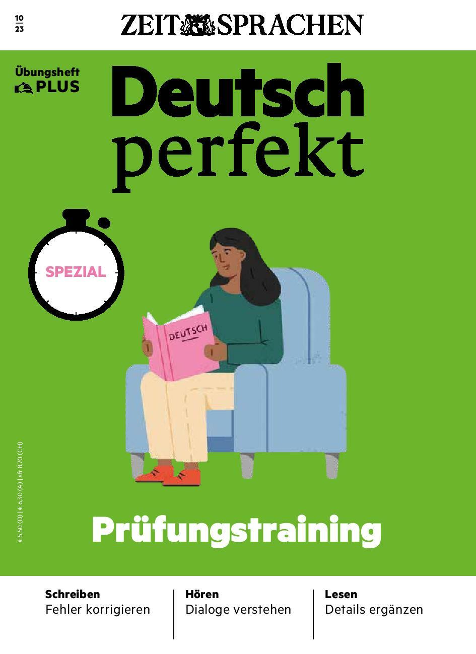 Deutsch perfekt &Uuml;bungsheft Digital 10/2023