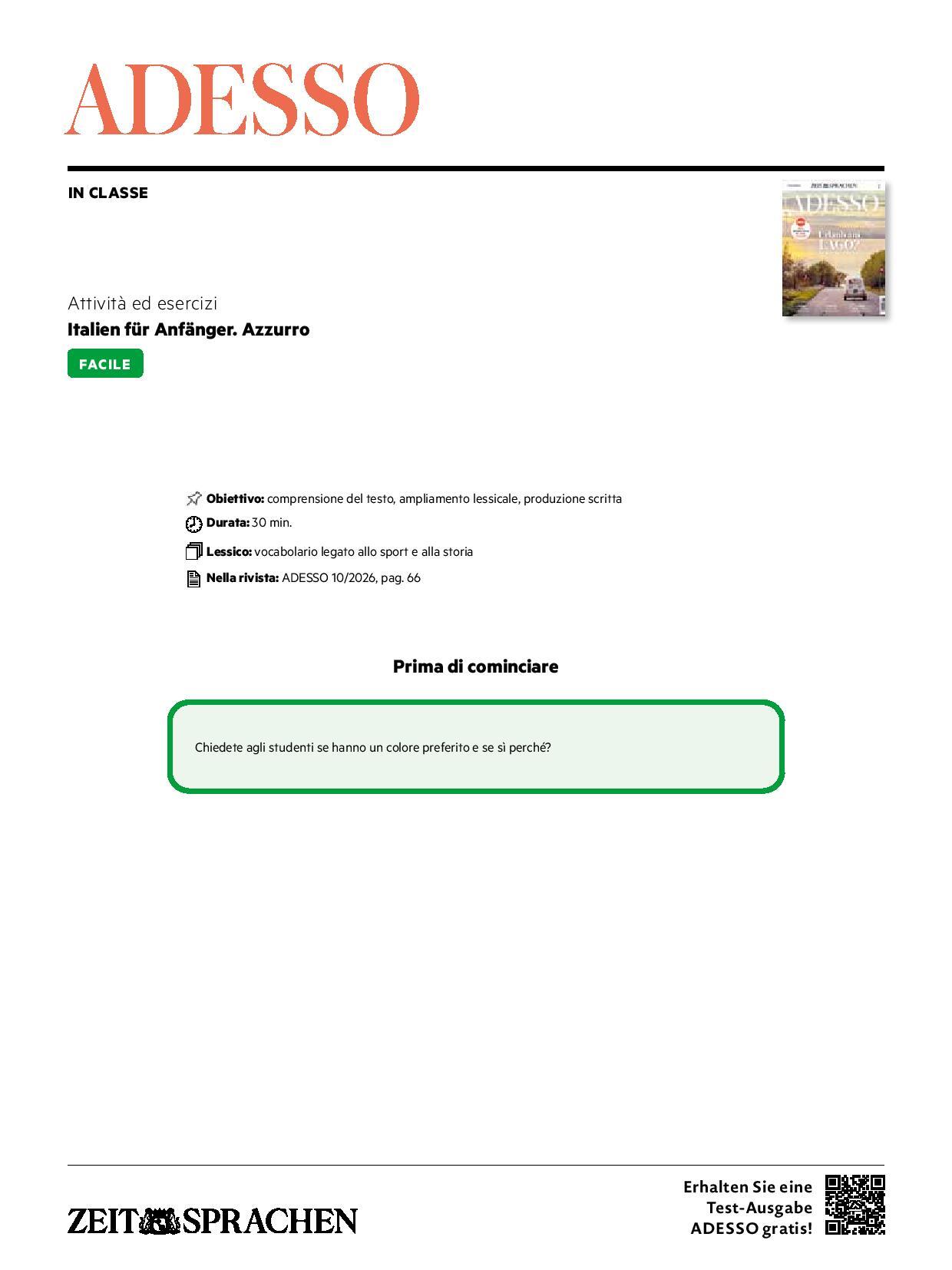 Digitale Lehrbeilage mit Unterrichtstipps