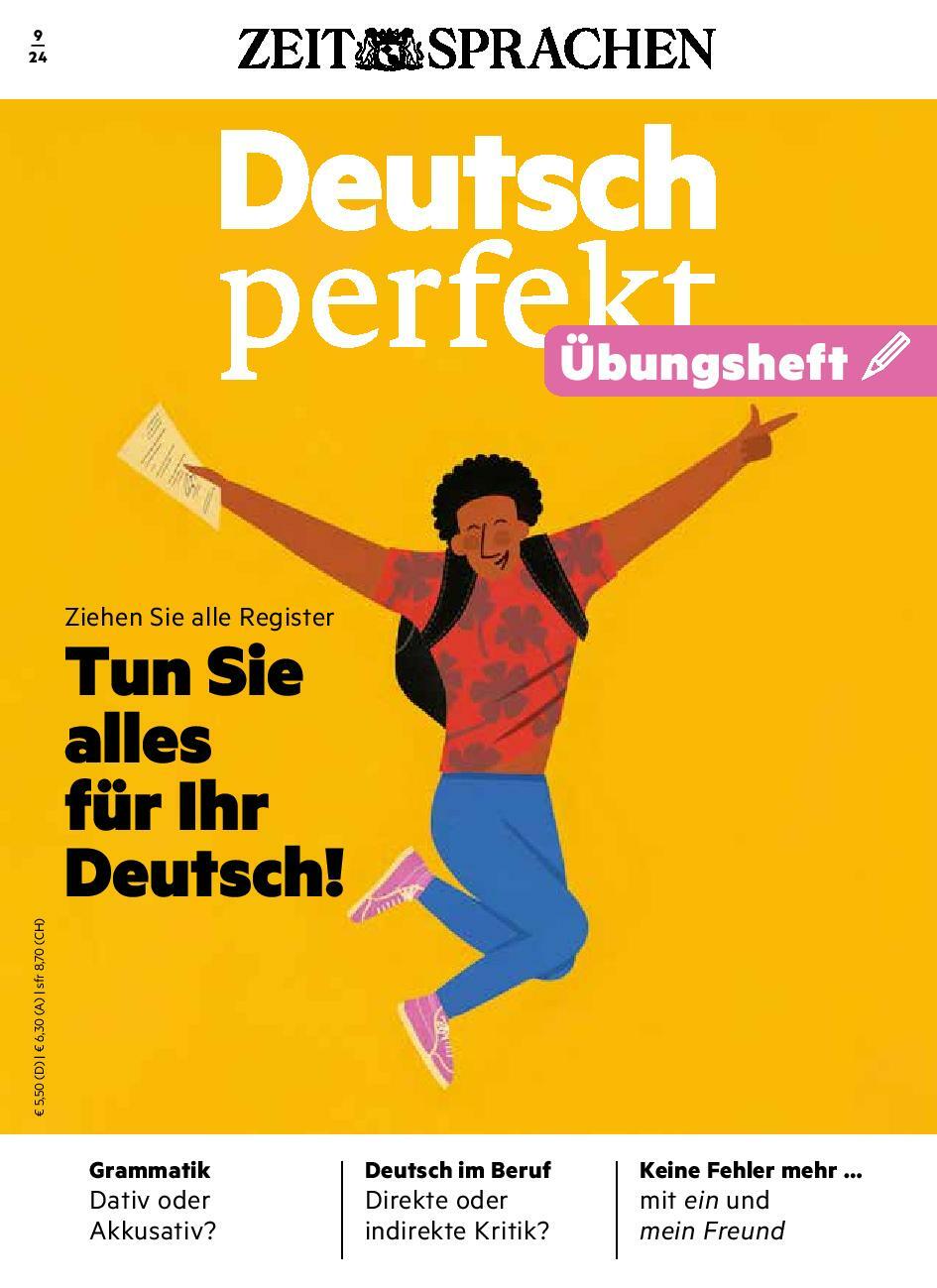 Deutsch perfekt Übungsheft 09/2024