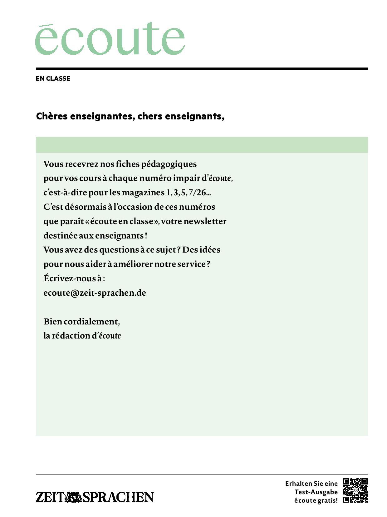 Digitale Lehrbeilage mit Unterrichtstipps