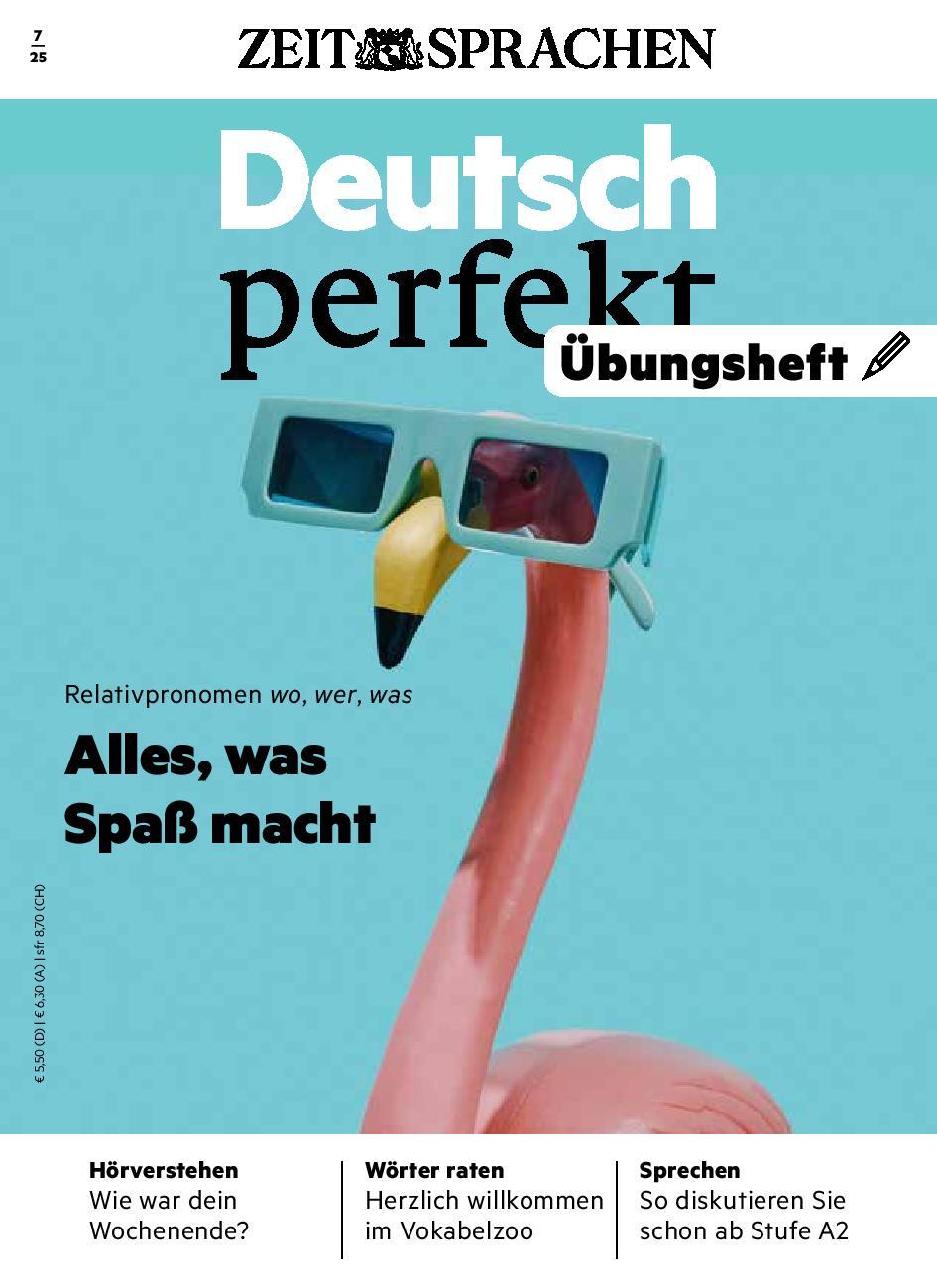 Deutsch perfekt Übungsheft digital 07/2025