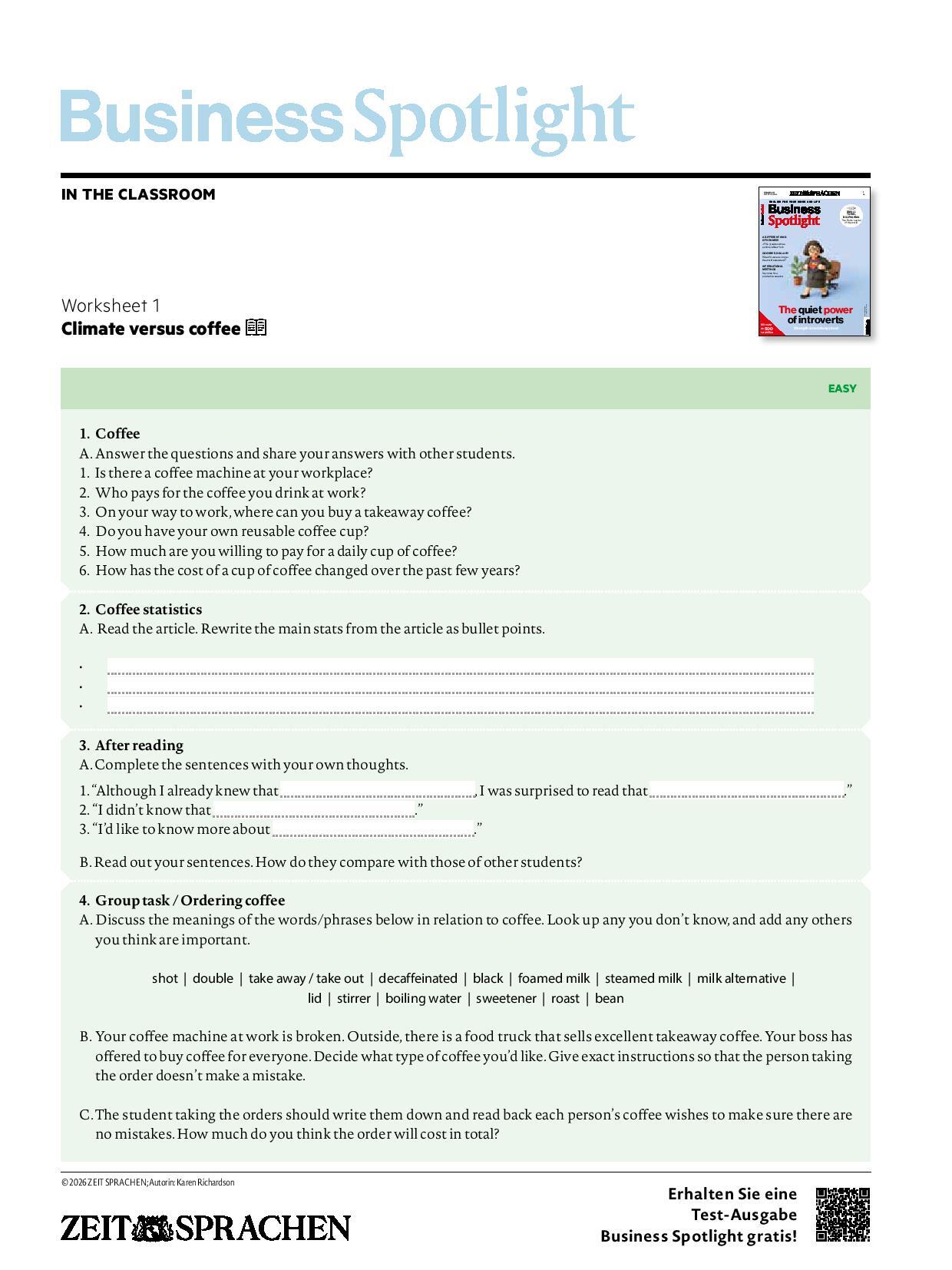 Digitale Lehrbeilage mit Unterrichtstipps