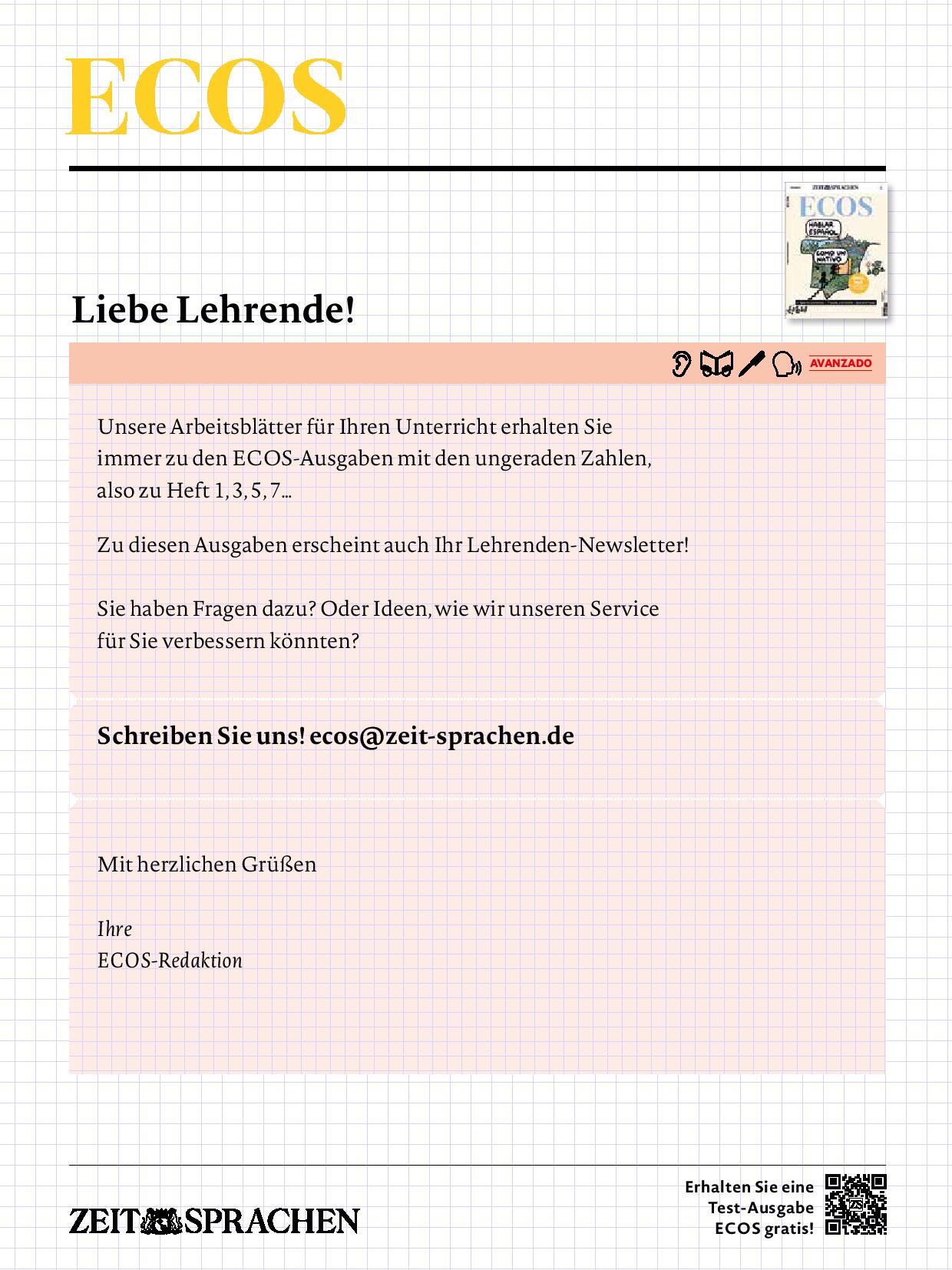 Digitale Lehrbeilage mit Unterrichtstipps