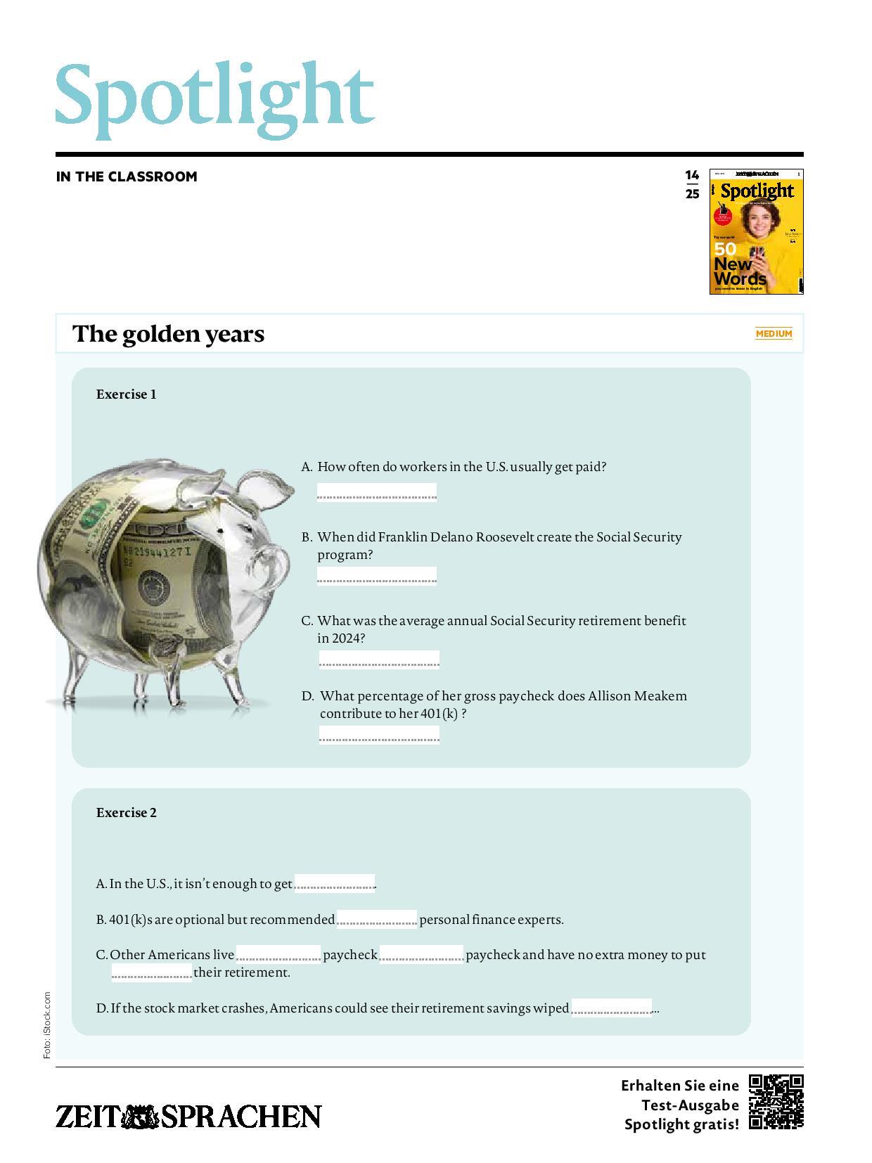 Digitale Lehrbeilage mit Unterrichtstipps