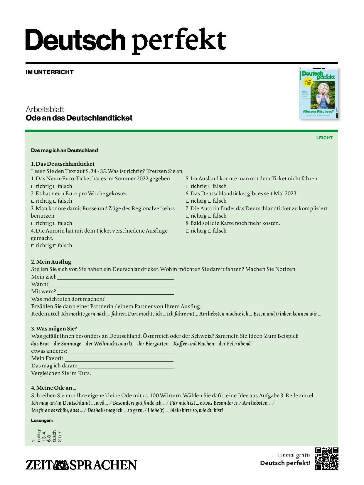 Digitale Lehrbeilage mit Unterrichtstipps